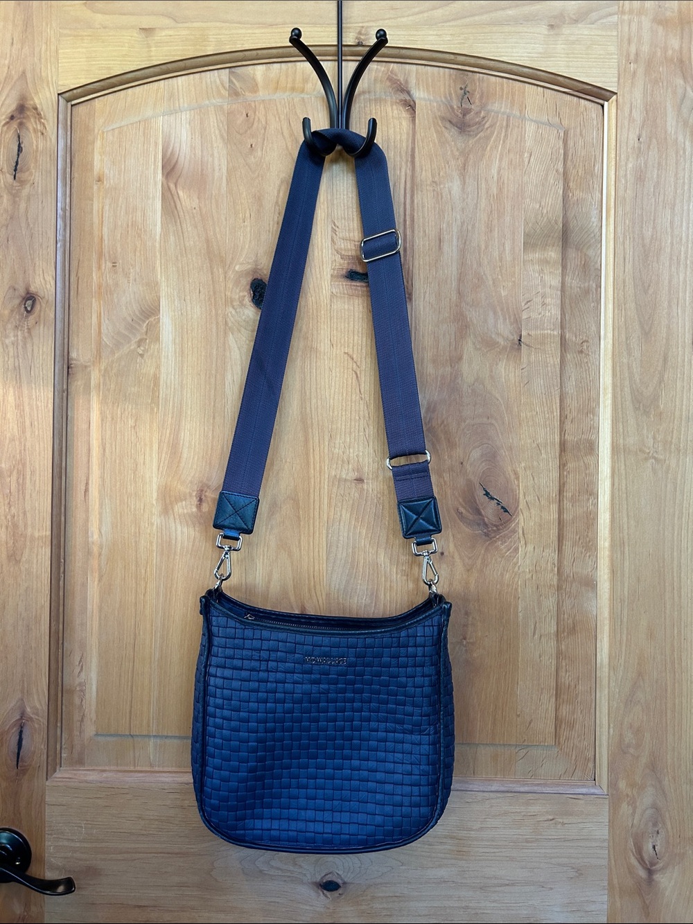 MZ Wallace Navy Quilted Crossbody Bag - Picture 1 of 8